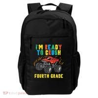 Ready To Crush 4th Grade Monster Truck First Day School Boy Backpack thumb 0