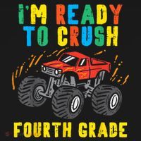 Ready To Crush 4th Grade Monster Truck First Day School Boy Tote Bag thumb 4