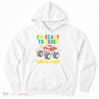 Ready To Crush 4th Grade Monster Truck First Day School Boy Hoodie thumb 0