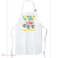 Ready To Crush 4th Grade Monster Truck First Day School Boy Apron thumb 0