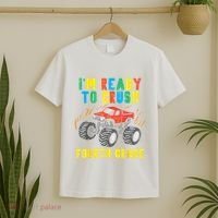 Ready To Crush 4th Grade Monster Truck First Day School Boy T-Shirt thumb 2