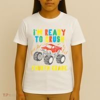 Ready To Crush 4th Grade Monster Truck First Day School Boy T-Shirt thumb 4