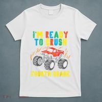 Ready To Crush 4th Grade Monster Truck First Day School Boy T-Shirt thumb 5