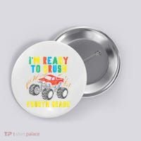 Ready To Crush 4th Grade Monster Truck First Day School Boy Button thumb 0