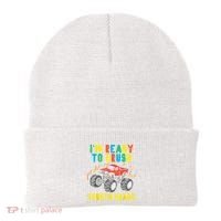 Ready To Crush 4th Grade Monster Truck First Day School Boy Beanie thumb 0