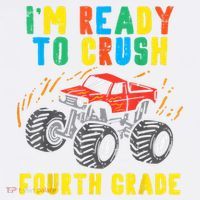 Ready To Crush 4th Grade Monster Truck First Day School Boy Women's Hoodie thumb 2