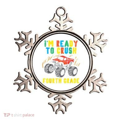 Ready To Crush 4th Grade Monster Truck First Day School Boy Ornament
