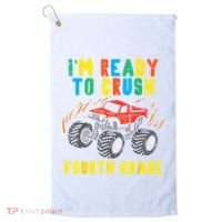 Ready To Crush 4th Grade Monster Truck First Day School Boy Golf Towel thumb 0