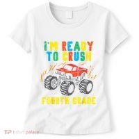 Ready To Crush 4th Grade Monster Truck First Day School Boy Women's T-Shirt thumb 0