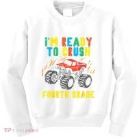 Ready To Crush 4th Grade Monster Truck First Day School Boy Kids Sweatshirt thumb 0