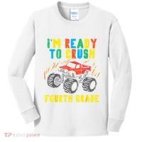 Ready To Crush 4th Grade Monster Truck First Day School Boy Kids Long Sleeve Shirt thumb 0