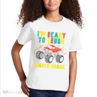 Ready To Crush 4th Grade Monster Truck First Day School Boy Kids T-Shirt thumb 2