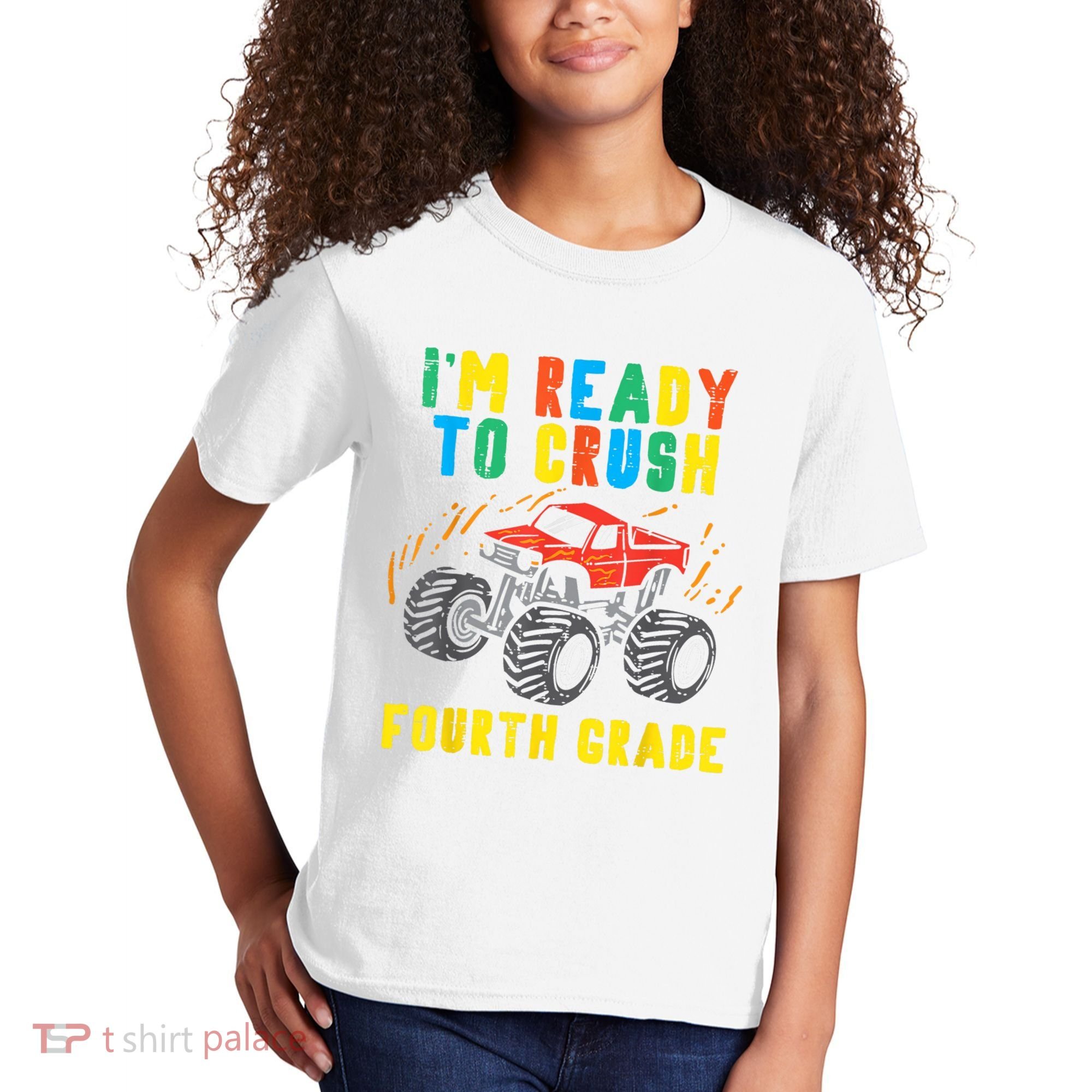 Ready To Crush 4th Grade Monster Truck First Day School Boy Kids T-Shirt