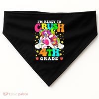 Ready To Crush 4th Grade Cute Unicorn Back To School Girl USA-Made Doggie Bandana thumb 0