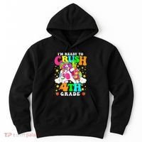 Ready To Crush 4th Grade Cute Unicorn Back To School Girl Hoodie thumb 0