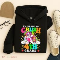 Ready To Crush 4th Grade Cute Unicorn Back To School Girl Hoodie thumb 4