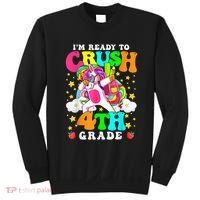 Ready To Crush 4th Grade Cute Unicorn Back To School Girl Sweatshirt thumb 0