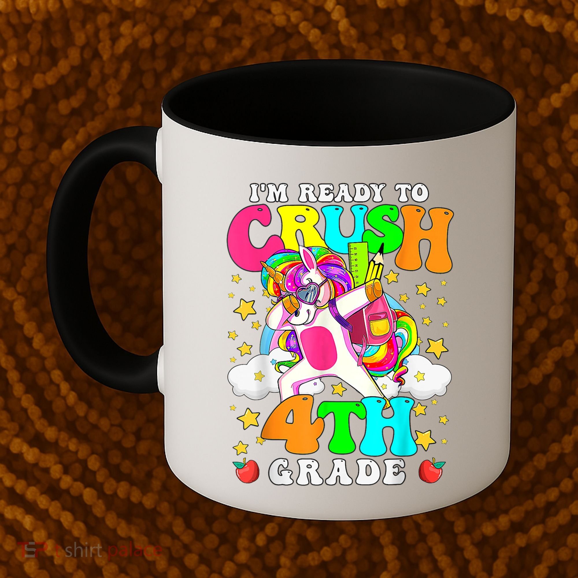 Ready To Crush 4th Grade Cute Unicorn Back To School Girl Coffee Mug