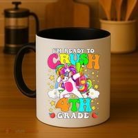 Ready To Crush 4th Grade Cute Unicorn Back To School Girl Coffee Mug thumb 4
