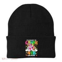 Ready To Crush 4th Grade Cute Unicorn Back To School Girl Beanie thumb 0