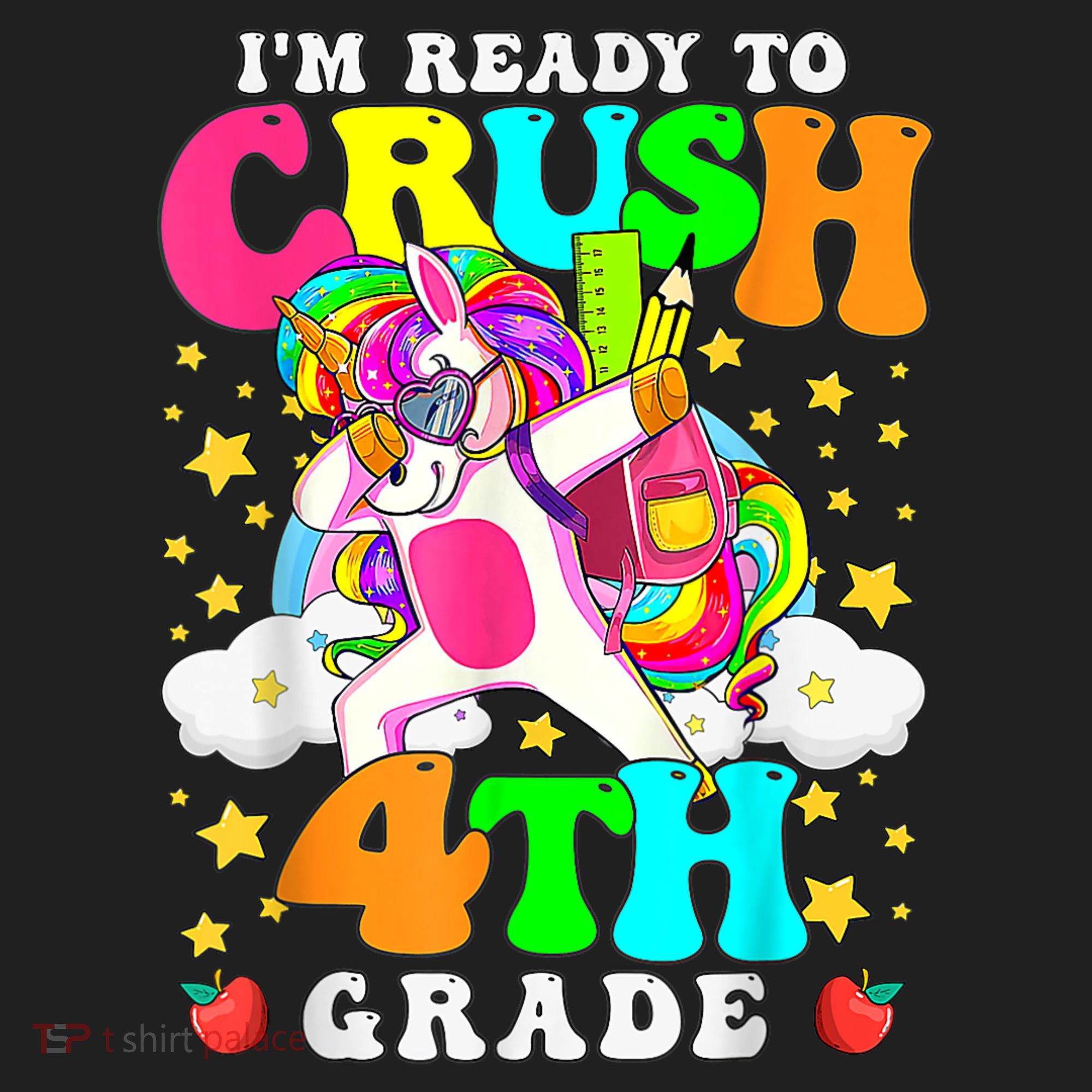 Ready To Crush 4th Grade Cute Unicorn Back To School Girl Beanie
