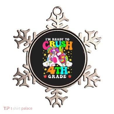 Ready To Crush 4th Grade Cute Unicorn Back To School Girl Ornament