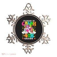 Ready To Crush 4th Grade Cute Unicorn Back To School Girl Ornament thumb 0