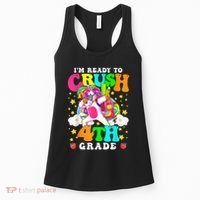 Ready To Crush 4th Grade Cute Unicorn Back To School Girl Women's Tank Top thumb 0