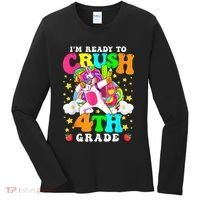 Ready To Crush 4th Grade Cute Unicorn Back To School Girl Women's Long Sleeve Shirt thumb 0