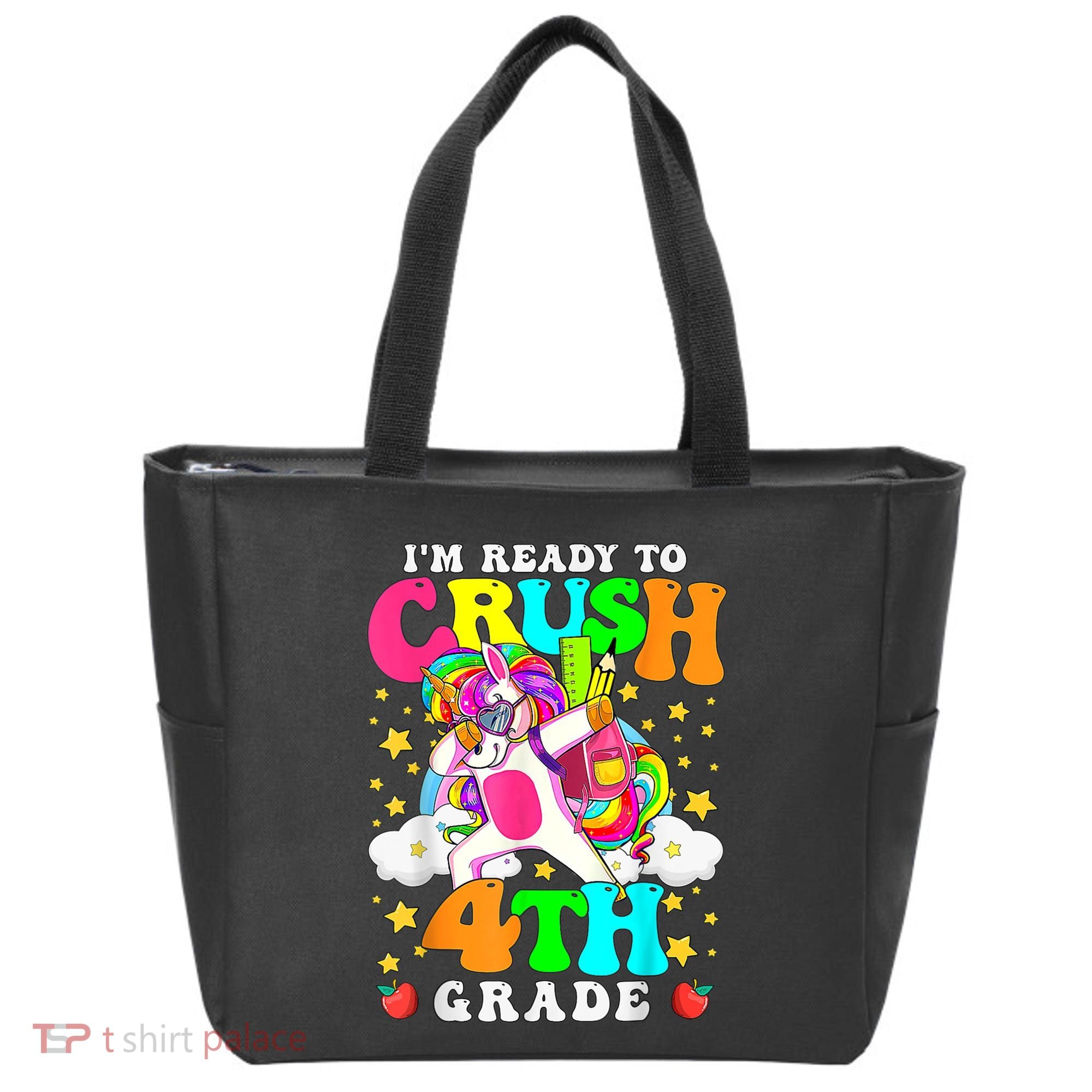 Ready To Crush 4th Grade Cute Unicorn Back To School Girl Tote Bag