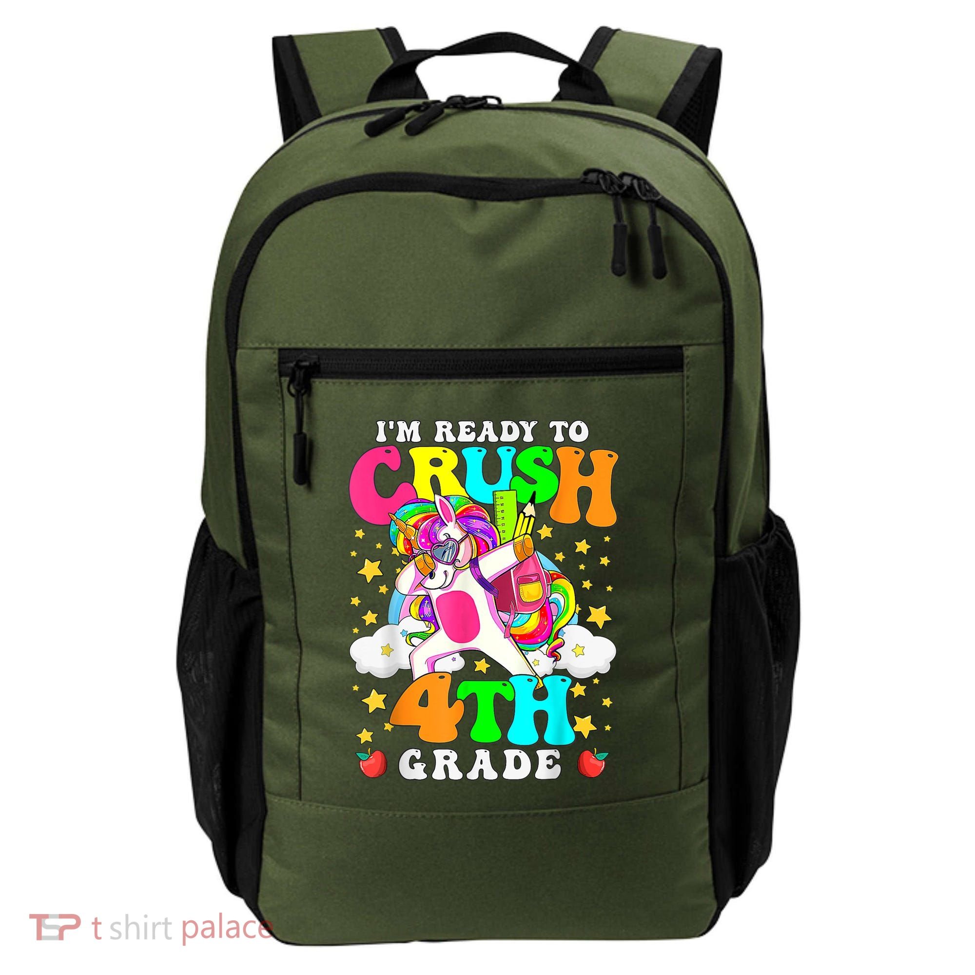 Ready To Crush 4th Grade Cute Unicorn Back To School Girl Backpack