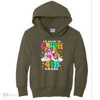 Ready To Crush 4th Grade Cute Unicorn Back To School Girl Kids Hoodie thumb 0