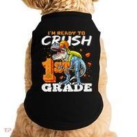 Ready To Crush 1st Grade T Rex Dinosaur Back To School Boy Doggie Tank thumb 0