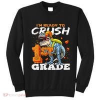 Ready To Crush 1st Grade T Rex Dinosaur Back To School Boy Sweatshirt thumb 0