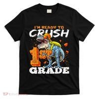 Ready To Crush 1st Grade T Rex Dinosaur Back To School Boy T-Shirt thumb 0