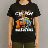 Ready To Crush 1st Grade T Rex Dinosaur Back To School Boy T-Shirt thumb 4