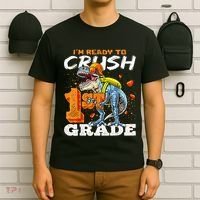 Ready To Crush 1st Grade T Rex Dinosaur Back To School Boy T-Shirt thumb 6