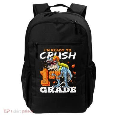Ready To Crush 1st Grade T Rex Dinosaur Back To School Boy Backpack