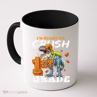 Ready To Crush 1st Grade T Rex Dinosaur Back To School Boy Coffee Mug thumb 0