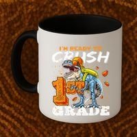 Ready To Crush 1st Grade T Rex Dinosaur Back To School Boy Coffee Mug thumb 2