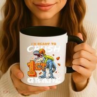 Ready To Crush 1st Grade T Rex Dinosaur Back To School Boy Coffee Mug thumb 3