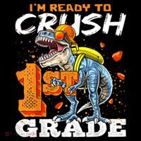 Ready To Crush 1st Grade T Rex Dinosaur Back To School Boy Coffee Mug thumb 5