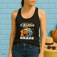 Ready To Crush 1st Grade T Rex Dinosaur Back To School Boy Women's Tank Top thumb 2