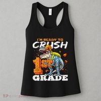 Ready To Crush 1st Grade T Rex Dinosaur Back To School Boy Women's Tank Top thumb 3