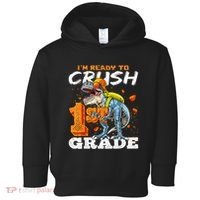 Ready To Crush 1st Grade T Rex Dinosaur Back To School Boy Toddler Hoodie thumb 0