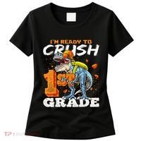 Ready To Crush 1st Grade T Rex Dinosaur Back To School Boy Women's T-Shirt thumb 0