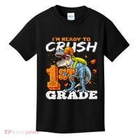 Ready To Crush 1st Grade T Rex Dinosaur Back To School Boy Kids T-Shirt thumb 0