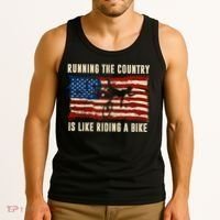 Running The Country Is Like Riding A Bike Tank Top thumb 3