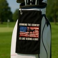 Running The Country Is Like Riding A Bike Golf Towel thumb 2