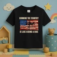 Running The Country Is Like Riding A Bike Toddler T-Shirt thumb 3